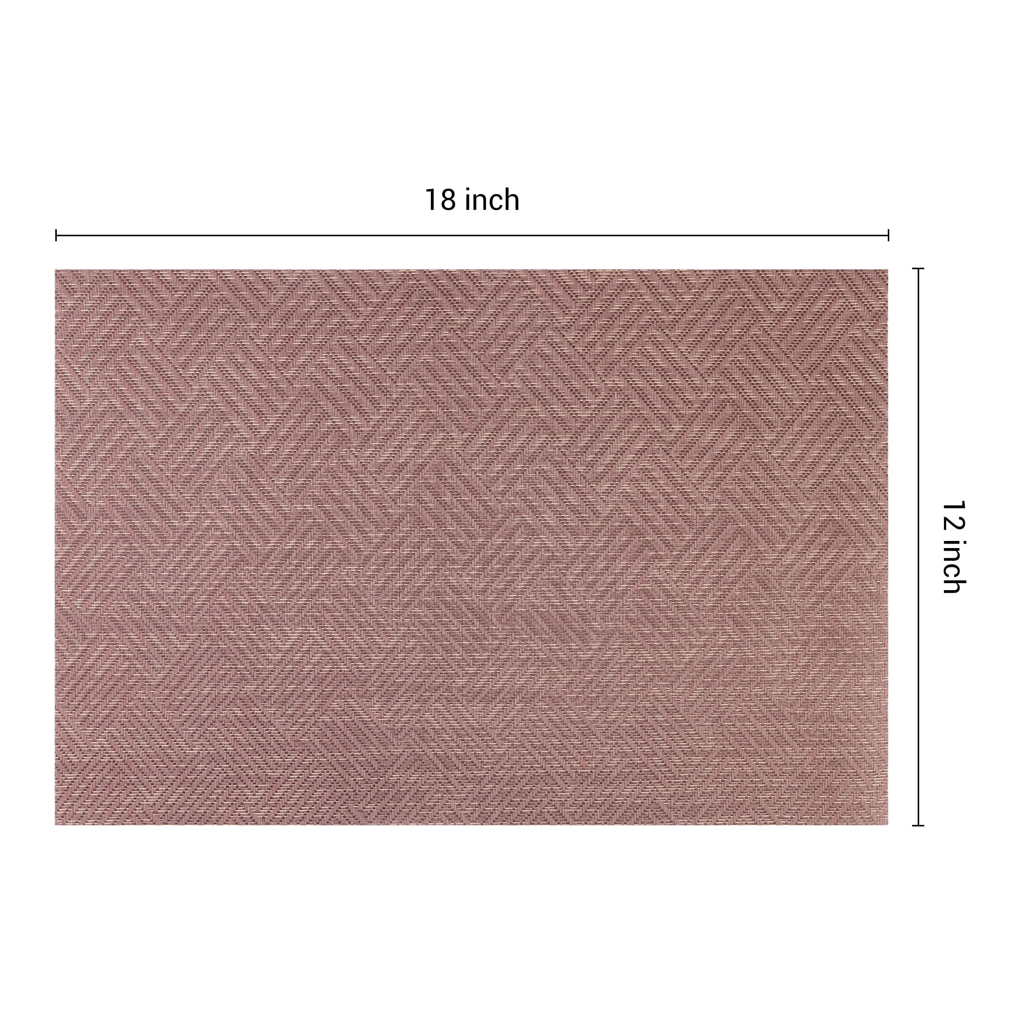 Unique Bargains 6 Pack Polyvinyl Chloride Placemats for Kitchen Dining Table Bronze
