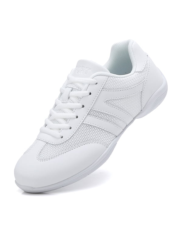 White Cheer Shoes Girls Jump Tumbling Women Exercise Aerobic Fitness Dance Training Youth School Student Team Athletic Competition 2557 Women 5.5