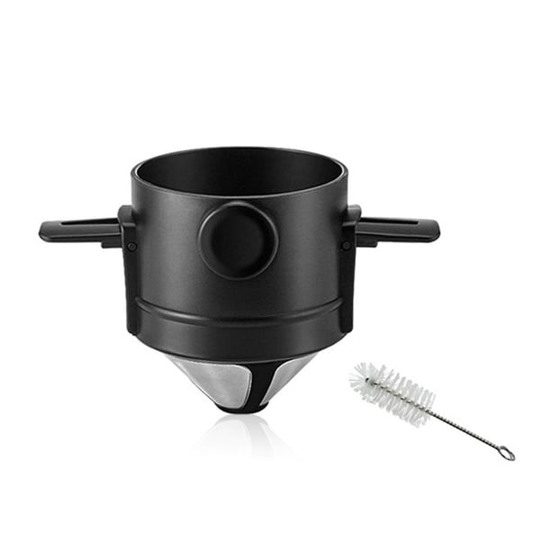 Advancent Filtro de café Gotero con mango plegable portátil Goteo para interiores y exteriores Juegos de servir café y té