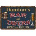 thumbnail image 1 of Damion's Green Bar & Tavern Rustic Sign 12 x 18 Matte Finish Metal 112180047522, 1 of 1