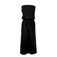 thumbnail image 4 of ORQ Women Loose Sleeveless Tunic Pockets Botton One-Piece Jumpsuits, 4 of 5
