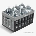 thumbnail image 2 of CleverMade Collapsible Shopping Basket with Handles, 24L, Stone, 1PK, 2 of 4