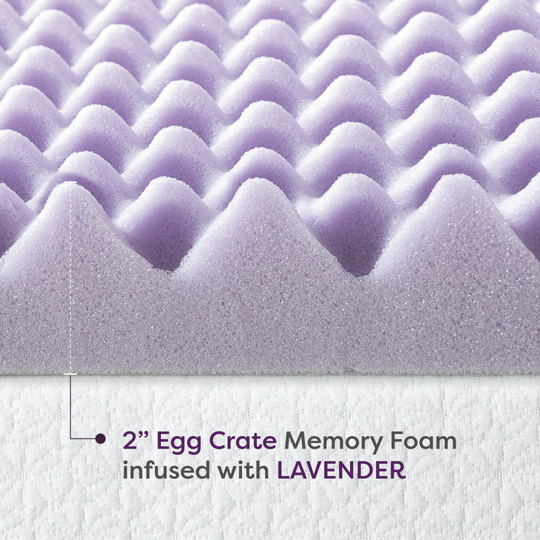 Best Price Mattress Queen 3 inch Egg Crate Memory Foam Bed Topper with Lavender Cooling Mattress Pad