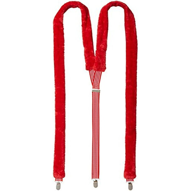 Men s Holiday Party Suspenders, Dark red, One Size Walmart.ca