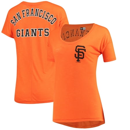 - San Francisco Giants 5th & Ocean by New Era Women's Slub Jersey T-Shirt - Orange