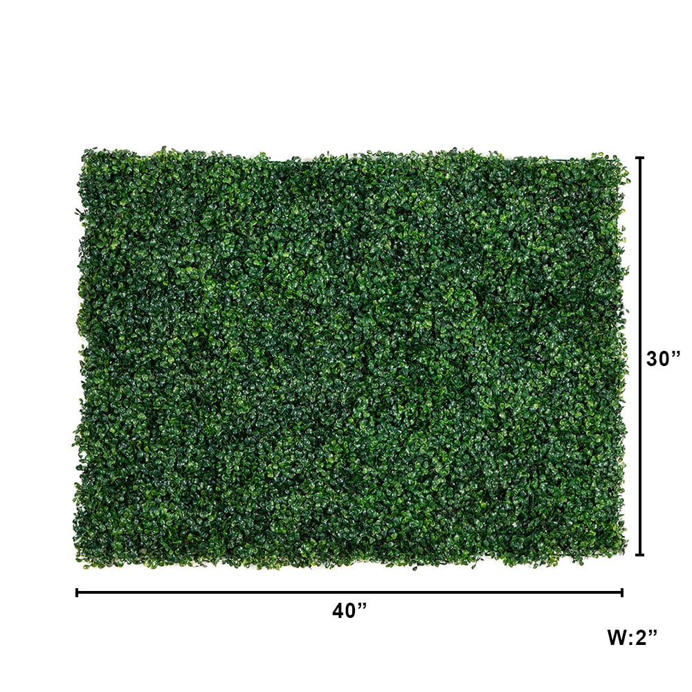 (12 pack) Mainstays 10" x 10" Green Artificial Decorative Boxwood Plant Mat