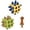 Brown 1PCS & A 1PCS & B 1PCS, variant on Interactive Shape Dog Chewing Squeaky Pet Plaything For Health Durable 2PCS