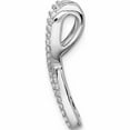 thumbnail image 2 of 14K White Gold 1/3 Ct. Diamond And Sapphire Fancy Twist Chain Slide Made In India -Jewelry By Sweet Pea, 2 of 7