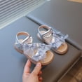 thumbnail image 6 of Gubotare Girls Sandals Little Girls Little Kids Cute Cartoon Boys Girls Garden Toddlers Breathable Slides Sandals Children Lightweight Slip-on Beach Sandals Size 11.5 (Silver,Little Kids 11.5), 6 of 6