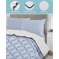 thumbnail image 3 of Twin XL Quilt Bedding Set, Blue Plaid Reversible Summer Quilt 3 Pieces, Farmhouse Pastoral Botanical Floral Grid Lightweight Bedspreads Coverlets with 2 Pillow Shams for All Seasons, 3 of 5