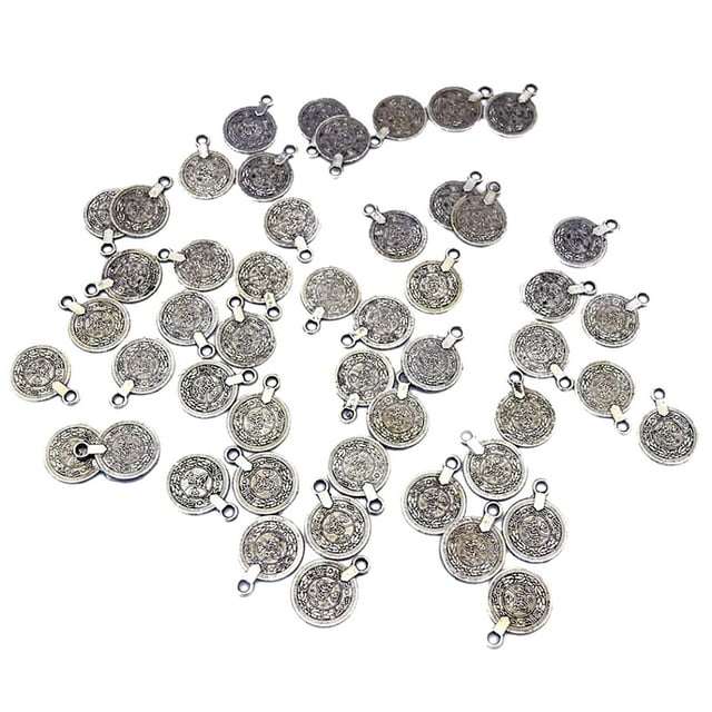 100 Pieces Carving Flower Charm For Jewelry Making Pendant