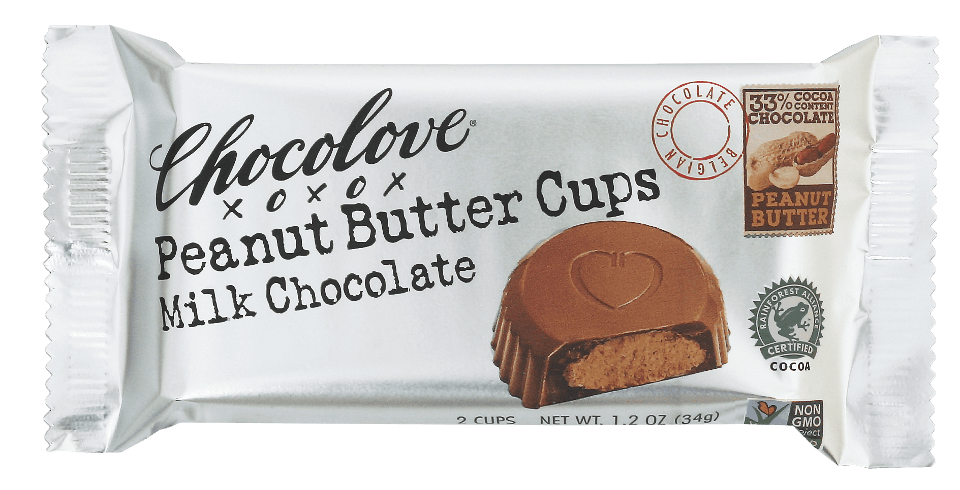 Chocolove Peanut Butter Cups Milk Chocolate 12 Pack