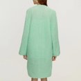 thumbnail image 4 of Sakmal Spring Coats for Women Casual Green Long Sleeve Loose Fit Sweater Knit Solid Ladies Jackets, 4 of 6