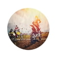 thumbnail image 2 of SIDONKU 60 inch Round Beach Towel Blanket Biker Motorcycle Team Athletes on Mountain Bike Motorcycles Motocross Travel Circle Circular Towels Mat Tapestry Beach Throw, 2 of 2