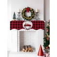 thumbnail image 5 of Christmas Mantel Scarf Fireplace Decorations for Living Room, Red Black Plaid Xmas Truck Gnomes Snowflake Fireplace Mantel Scarf Cover Runner for Halloween/Thanksgiving/Christmas Decor 90"x17", 5 of 6