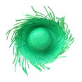 thumbnail image 1 of Sombrero de paja de verano con protección solar, ala ancha, tejido a mano, diseño transpirable, sombrero de playa, accesorio para la cabeza, 1 of 8