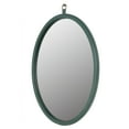 thumbnail image 4 of Mordern Oval Green Decorative Wall Hanging Mirror,PU Covered MDF Framed Mirror for Bedroom Living Room Vanity Entryway Wall Decor,23.62x29.92inch, 4 of 8