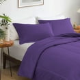thumbnail image 3 of 3 Piece Luxury Thicker Pattern Comforter Set, 800 TC, 100% Egyptian Cotton, Twin/Twin XL Size Purple Solid Color, 3 of 6