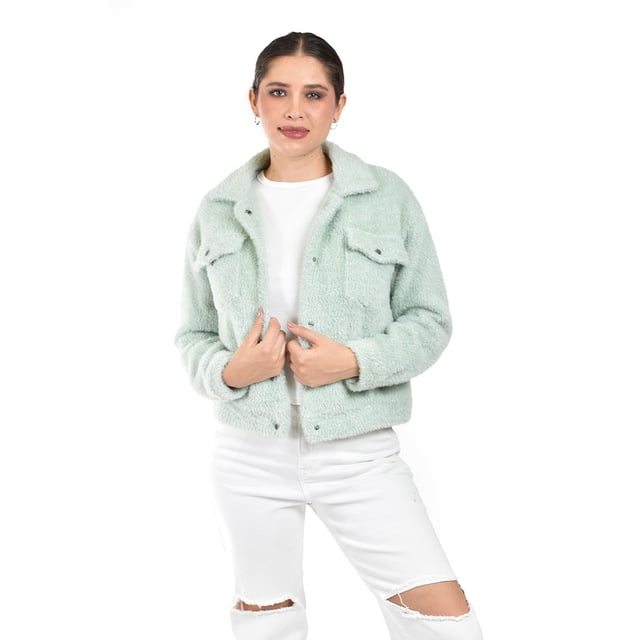 Chamarra Teddy con brillo Roman Fashion /Juvenil, 19462 (Menta) verde claro CH