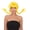 Yellow, variant on HPO Adult Bavarian Lady/Women Double Braided Wig, Yellow Color Wig, Synthetic Fiber