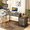Gray, variant on Fnova 39.37" Industrial 5-Drawer Desk, Modern Computer Desk for Living Room/Study/Home Office, Easy Assembly