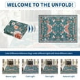 thumbnail image 5 of Hasoo Washable Living Room Area Rug 9x12 Large Modern Floral Non-Slip Soft Foldable Indoor Blue Carpet, 5 of 6