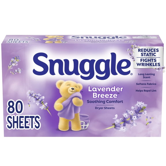 Snuggle Lavender Breeze Dryer Sheets, 80 Count