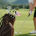 thumbnail image 7 of Haosy Yellow Blue Pink Heart Golf Mallet Putter Cover Strong Magnetic Leather Golf Club Headcover Closure, 7 of 7