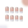 thumbnail image 4 of Osdhezcn 24x Glittering Full Cover False Nail French Tip Press On Nail Acrylic Nail, 4 of 6