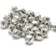 thumbnail image 1 of 50 cascabeles artesanales de hierro redondos de 10 mm y 3/8 pulgadas con lazo para usar como dijes colgantes (plata), 1 of 1