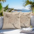 thumbnail image 5 of Outdoor Pillow Covers Pack of 2, Middle Earth Map on Vintage Waterproof Throw Pillowcase Cushion Cases, Abstract Mountain Decorative Pillow Cover for Couch Sofa Home Bed Patio, 5 of 9