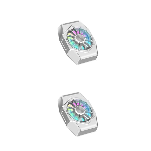 Bearachild Enfriador de teléfono móvil Ventilador de enfriamiento rápido con Radiador universal Accesorios para tabletas de oficina Blanco Blanco 2piezas