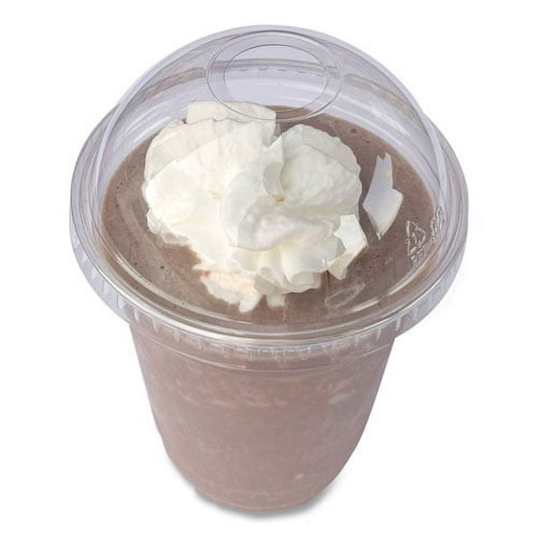 PET Cold Cup Dome Lids, Fits 9 oz to 10 oz PET Cups, Clear, 1,000/Carton