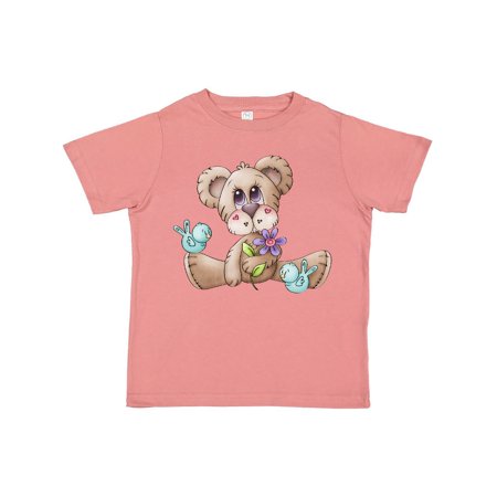 

Inktastic Teddy Bear Bluebirds and Flower Gift Toddler Boy Girl T-Shirt