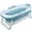 Blue, variant on Lanzxjv 55 inch Foldable Bathtub, Portable Bathtub for Adult, Large Collapsible Tub, Freestanding Surround Collapsible Bathtub, No Lid, Hot Bath, Ice Bath