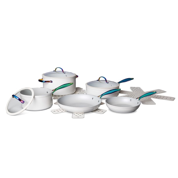 Free Shipping! Thyme & Table 12-Piece Ceramic Cookware Set, Cream