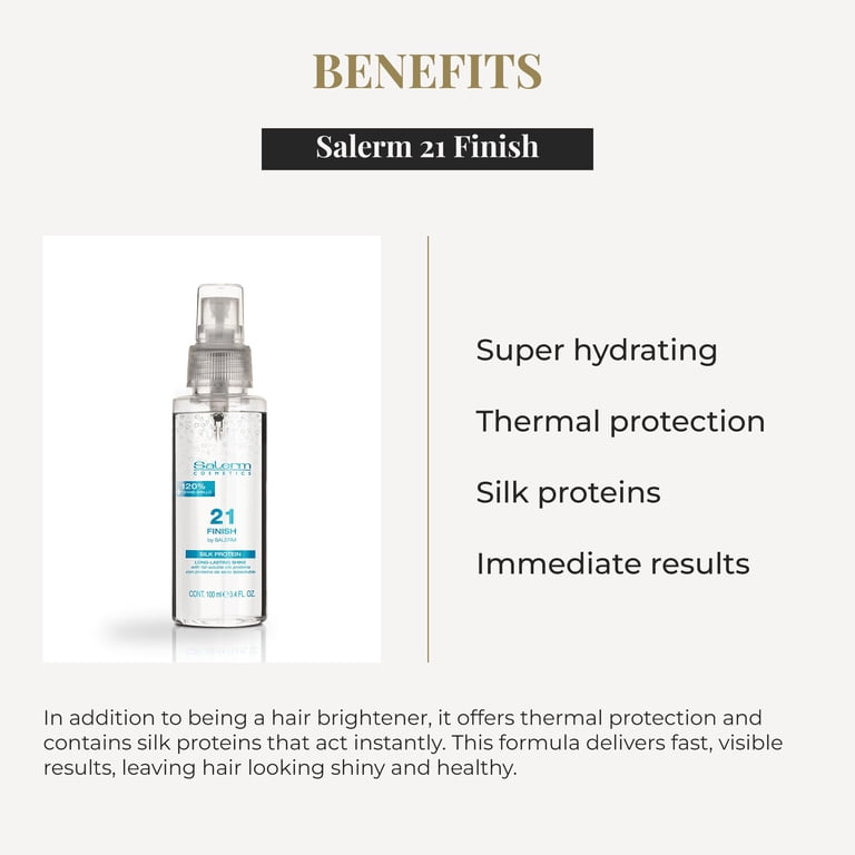 Salerm Cosmetics, Hair Shine Spray, 3.4 oz, Silky Finish - Walmart.com