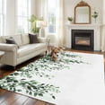 thumbnail image 2 of Large Area Rugs for Living Room Bedroom, Green Eucalyptus 5'x8' Rug Washable Carpet Runner Indoor Outdoor, Weeping Botanical Leaf Watercolor Non Slip Floor Mats Rug for Kitchen, Bathroom, 2 of 8