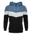 thumbnail image 5 of Hoodies for Men Pullover Novelty Color Block Sweatshirts Mens Outdoor Long Sleeve Active Outfits Fleece Shirt Pockets, 5 of 8