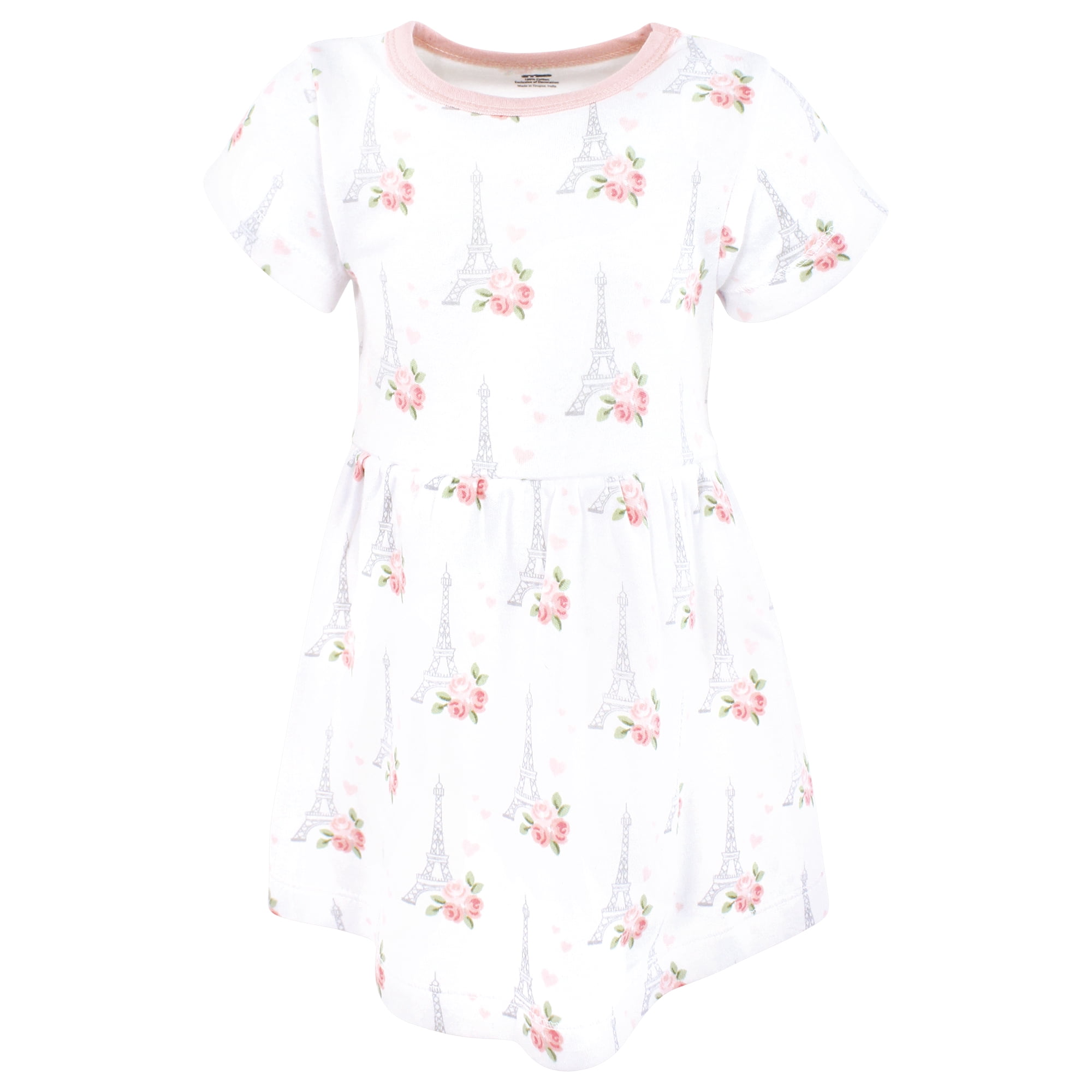 Hudson Baby Girls Cotton Dresses, Bonjour Paris, 18-24 Months