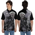 thumbnail image 2 of Personalized 3D Dart Polo Shirt for Teams Custom Name Funny Dartboard Design Ideal Gift for Dart Players American (S), 2 of 5