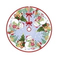 thumbnail image 2 of Horivan 2 Counts Christmas Tree Skirt 35 Inch Round PVC Mat Waterproof Holiday Decor for Living Room Bedroom Xmas Party Festive Carpet Rug with Reindeer Snowflake Print, 2 of 6