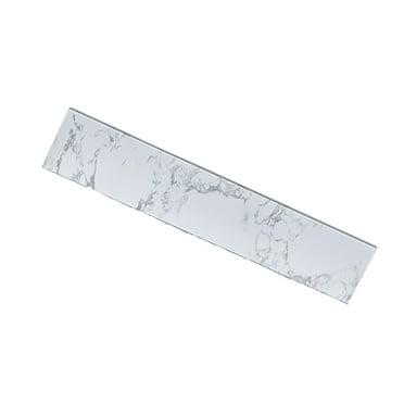 Leavader Stone Carrara White 22 inch x 4 inch Bathroom Side Splash