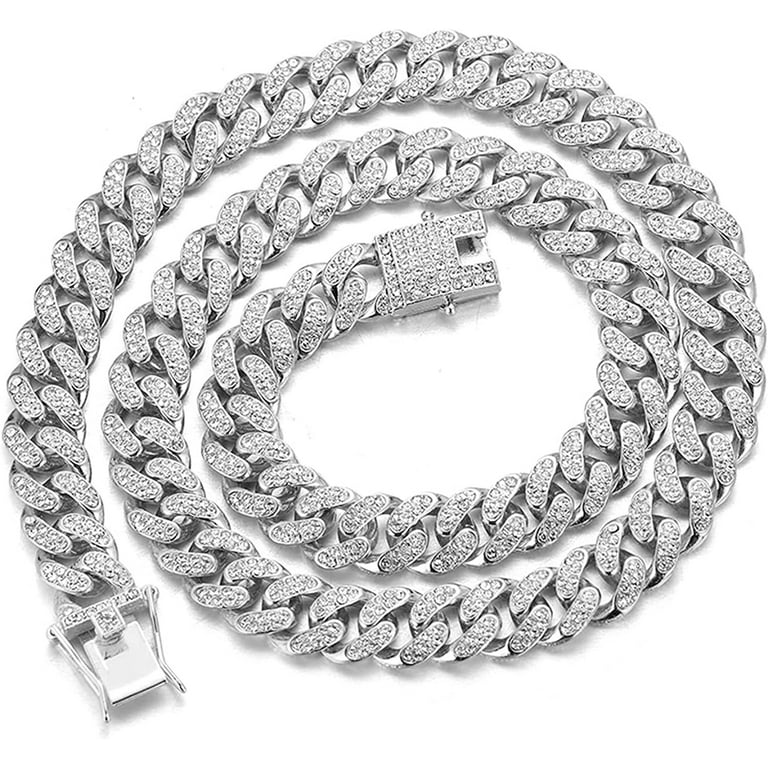 Iced out hot sale platinum chains