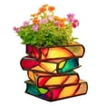 thumbnail image 1 of Stacked Books Resin Planter Mini Desktop Pot For Small Plants And Decorative Use, 1 of 5