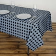 thumbnail image 2 of Efavormart Buffalo Plaid Tablecloth | 54" x 72" Rectangular Spill Proof Tablecloths | Silver/Black | Disposable Checkered Plastic Vinyl Waterproof Tablecloths, 2 of 3