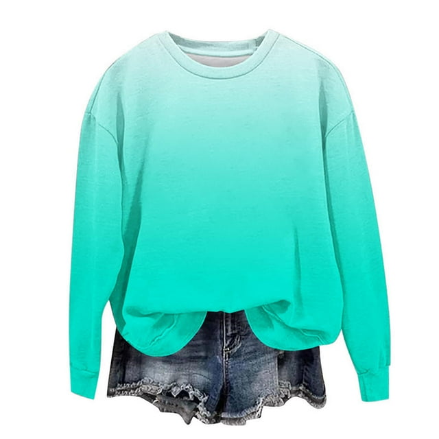 Yanlir Chandail Molletonné Surdimensionné pour Filles, Mode Enfants, Printemps Automne, Chandails Molletonnés, Col Rond, Manches Longues, Chandail Décontracté Ample, Hauts à Enfiler, 1-12 Ans (Vert, 2 Ans)