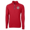 thumbnail image 2 of Men's-Cutter & Buck  Red New York Red Bulls Adapt Eco Knit Stretch Recycled Raglan Quarter-Zip Top, 2 of 3