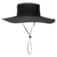 thumbnail image 1 of Sombrero para el sol, sombrero de pescador de ala ancha con protección UV, plegable con correa para la barbilla, 1 of 5