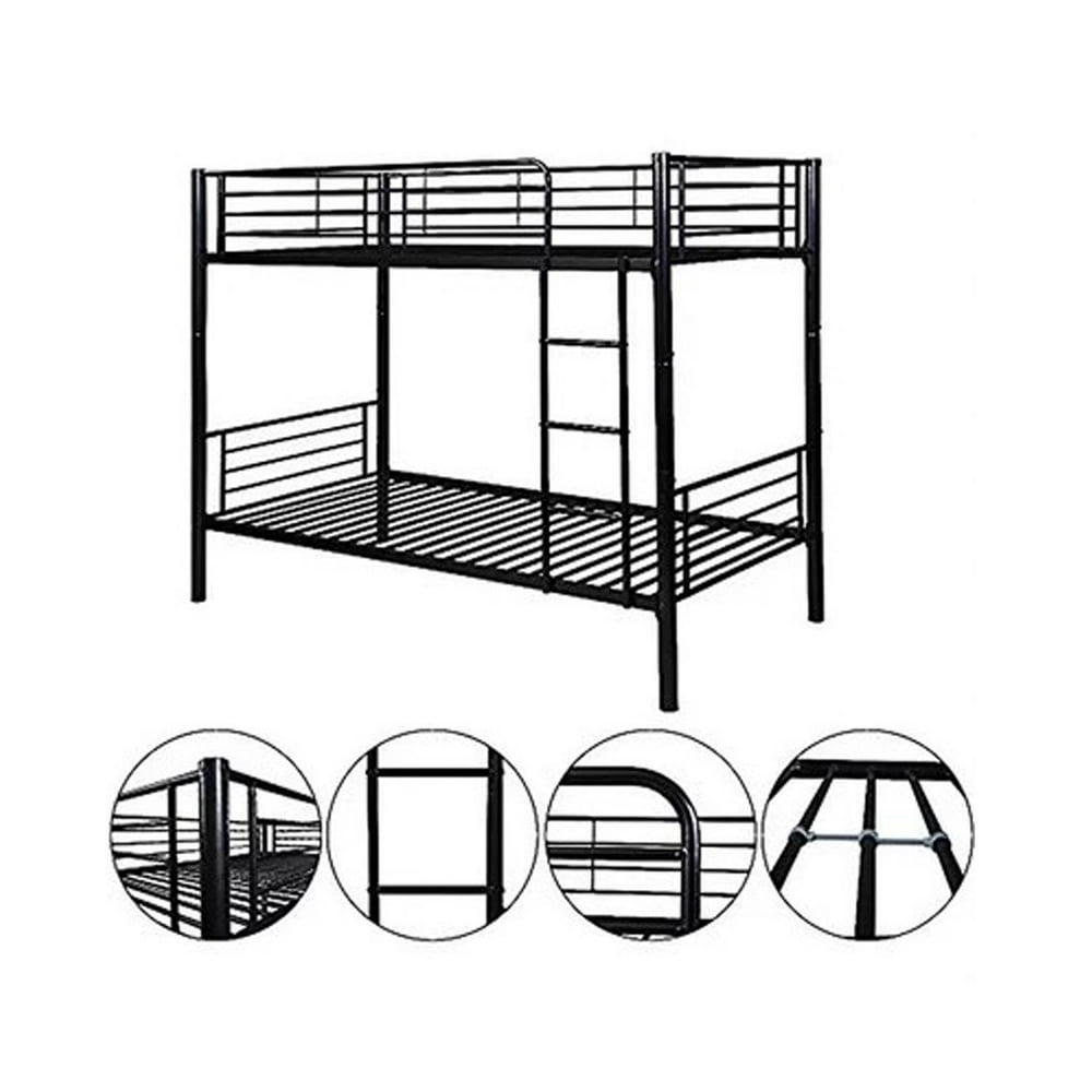 Ktaxon Twin Over Twin Metal Bunk Bed, Heavy Duty Bed Frame,Loft Bed for